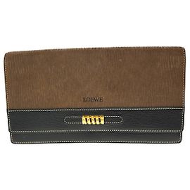 Loewe Anagram Wallet Leather Brown