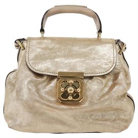 Chloé Borsa a tracolla convertibile Chloe Elsie in pelle Medium D'oro