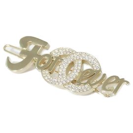 Barrette Chanel Oro e Cristallo D'oro