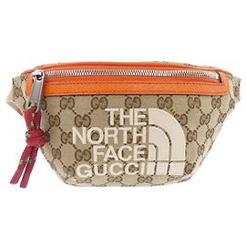 Gucci x The North Face Gürteltasche Braun Beige