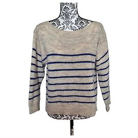 Autre Marque Pull Nina Kendosa à rayures beige et bleu marine Bleu Beige