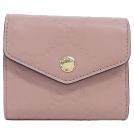 Gucci 772793 AAC1Q Tri-Fold Wallet Pink