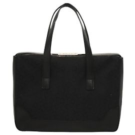 Céline Celine C Macadam Handbag Canvas Black