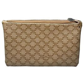 Céline Pochette Vintage Celine C Monogram Canvas Beige Marrone Beige