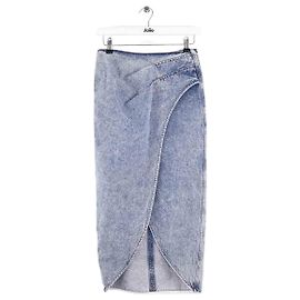 Gonna Iro in cotone blu Blu