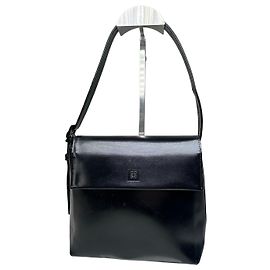 Borsa a tracolla in pelle vintage Givenchy nera argento Nero