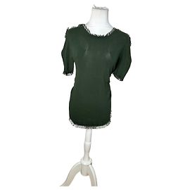 Pull en maille vintage Issey Miyake Vert foncé M Vert