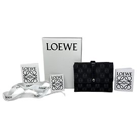Cartera Vintage Loewe Anagram Canvas Negra Plata Negro