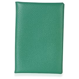 Porte-cartes Hermès Vert Vertigo Epsom Calvi Autre