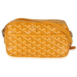 Goyard Sac Cap Vert PM en toile Goyardine jaune Jaune
