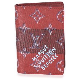 Louis Vuitton Red Monogram Canvas Heritage Pocket Organizer Red Blue