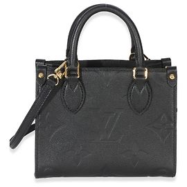 Louis Vuitton Black Monogram Empreinte Onthego BB Preto