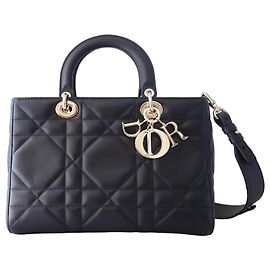 Dior Lady Dior D'sire Medium Bag Black