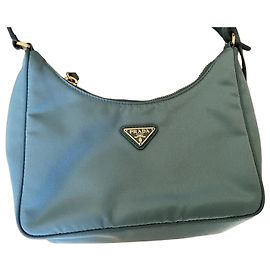 Prada Re-Edition 2005 Bolsa em Nylon - Azul Claro Azul