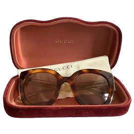 Occhiali da sole Gucci a farfalla Marrone