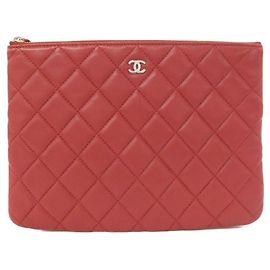 Chanel Timeless Classic Line 69252 Handbag Pouch Red