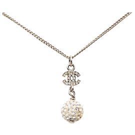Collana Chanel Coco Mark Motif Ball Argento