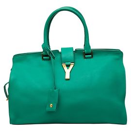 Bolsa Tote Saint Laurent Y-Line Cabas Classic Verde