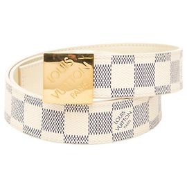 Cinturón Louis Vuitton Damier Azur Blanco