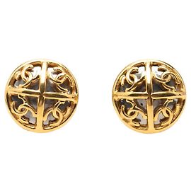 Orecchini a clip Chanel Vintage Coco Mark D'oro