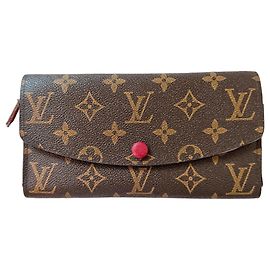 Louis Vuitton Emilie Monogram Wallet - Red Interior Brown Red