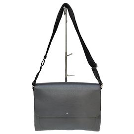 Montblanc Borsa Tracolla Pelle Granulata Nera Nero