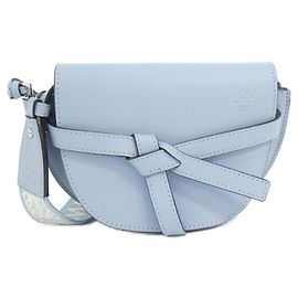 Bolsa de ombro mini Loewe Gate Dual Azul