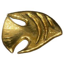Yves Saint Laurent Broche de Peixe YSL Dourado Dourado