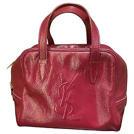 Bolso de mano Yves Saint Laurent en piel de charol burdeos Burdeos