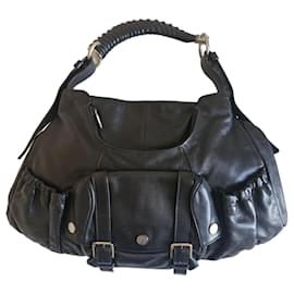 Sac à main Yves Saint Laurent Mombasa en cuir Noir