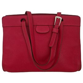 Hermès Muzo Handbag in Red Taurillon Clemence Red