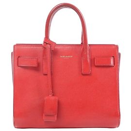 Sac à main Saint Laurent Paris Sac de Jour Nano en cuir rouge Rouge
