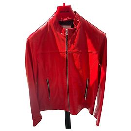 Autre Marque Mangotti Herren Lederjacke in Rot Rot