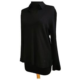 Chanel Uniform Polo Túnica de Punto Negro Negro