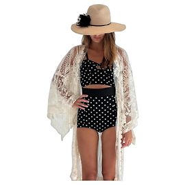Eugenia Kim Wide-Brim Feather Sun Hat Beige