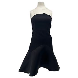 Autre Marque BITE Trägerloses schwarzes Wollkleid Schwarz