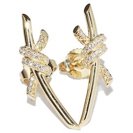 Tiffany & Co Orecchini Tiffany Knot in oro Au750 e diamanti D'oro