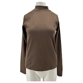 Autre Marque Langarm-Top braun Braun