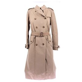 Gabardina Burberry Beige de Algodón Beige