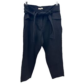 Iro Schwarze Hose mit Gürtel Schwarz
