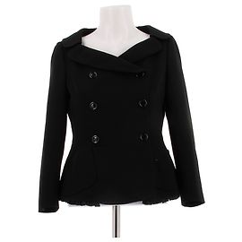 Miu Miu Black Cropped Blazer Black