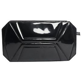 Alexander Mcqueen Black patent leather clutch Black
