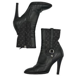 Louis Vuitton Botines Mini Lin Monogram Negro Negro