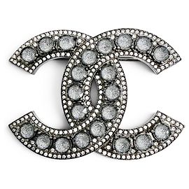 Spilla Chanel Coco Mark con strass Argento