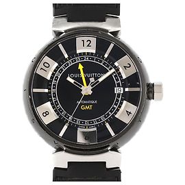 Relógio Automático Louis Vuitton Tambour Black GMT Q113I Outro