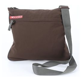 Autre Marque Bolsa de ombro Prada Sport 4VA031 em couro e nylon Marrom