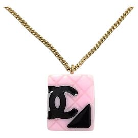 Colar Chanel Cambon Line 05C Coco Mark Rosa