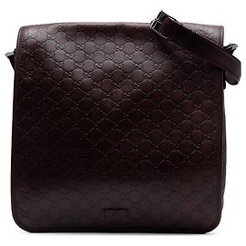 Gucci Marron Guccissima Crossbody Marron Marron foncé