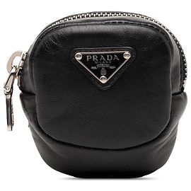 Prada Black Mini Leather Arm Pouch Black