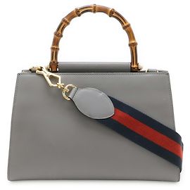 Sac à main Gucci Nymphaea Bamboo Marron Blanc cassé